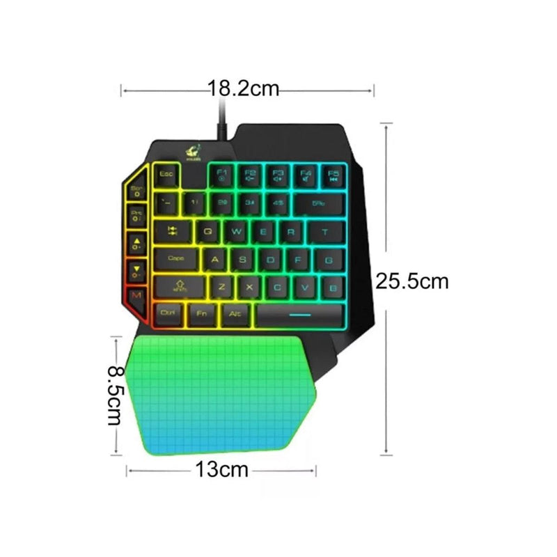 RGB LED Single-Handed Gaming Keyboard